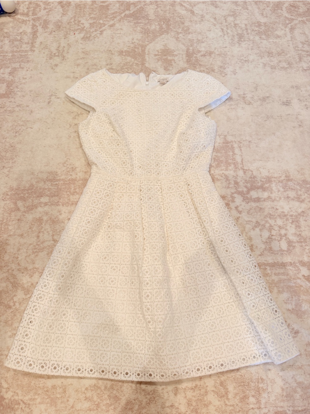 J. Crew White Eyelet Peplum Tunic
